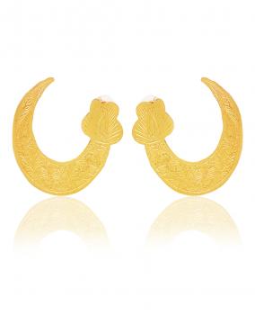 Handmade Nickel Free Gold Plated High Fashion Designer Ethnic Earring